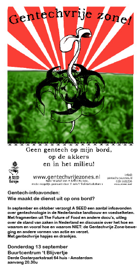 Gen-Tech avond in 't Blijvertje donderdag 13 september Gen-Tech avond in 't Blijvertje donderdag 13 september